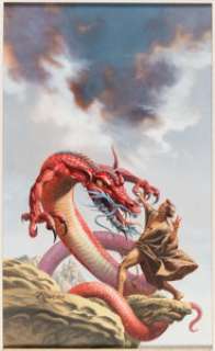 Rowena Morrill - God of Tarot Paperback Novel Cover Original Art (Berkley Books, 1981)....