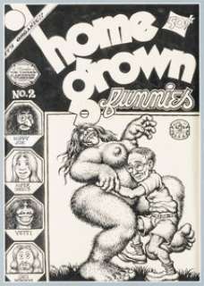 Robert Crumb - Home Grown Funnies #2 Unpublished Cover Original Art (Kitchen Sink Press, 1971).
