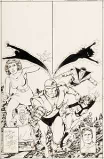 John Byrne - Secret Origins Annual #1 Doom Patrol Cover Original Art (DC, 1987).