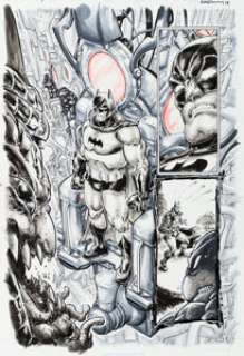 Kevin Eastman and Freddie Williams II - Batman / Teenage Mutant Ninja Turtles III Story Page 12 Original Art (DC/IDW, 2019).