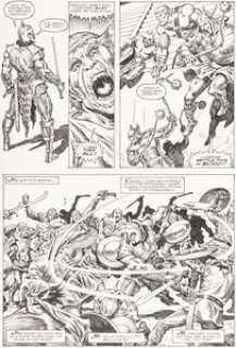 John Buscema and Ernie Chan Conan the Barbarian #188 Story Page 16 Original Art (Marvel, 1986). | Heritage