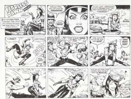 Steve Mannion Fearless Dawn Dailies Complete 1-Page Story Original Art (c. 2009-2010).