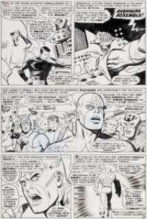 John Buscema and George Tuska The Avengers #47 Story Page 5 Black Knight (Dane Whitman) Original Art (Marvel, 1967).