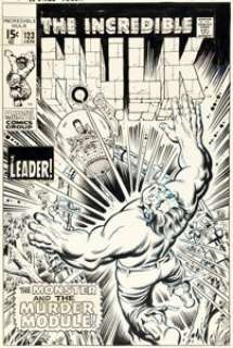 Herb Trimpe The Incredible Hulk #123 Cover Original Art (Marvel, 1970).