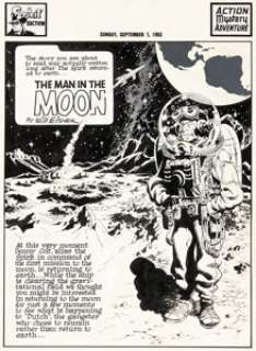 Wally Wood The Spirit Weekly Newspaper Title Splash Page Original Art dated 9-7-52 (The Post-Standard, 1952). | Heritage