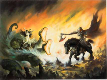 Meghan Hetrick Death Dealer #5 Wraparound Cover Original Art (Opus, 2022).