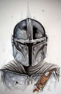 Pablo Such | Pablo Such - Original Watercolor - The Mandalorian - (2023) | Catawiki