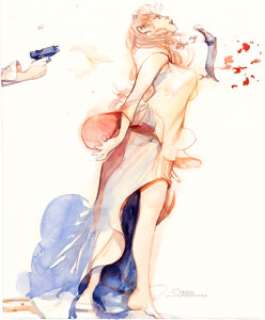 Greg Tocchini Hinterkind #6 Cover Painting Original Art (DC, 2014).