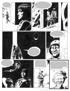 Planche originale 18 du tome 9 du VAGABOND DES LIMBES : Le labyrinthe virginal par Julio RIBERA