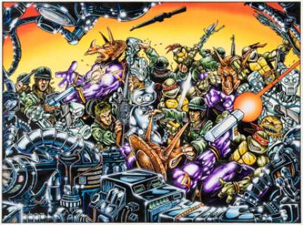 Kevin Eastman Teenage Mutant Ninja Turtles #7 Cover Original Art (Mirage, 1986). | Heritage