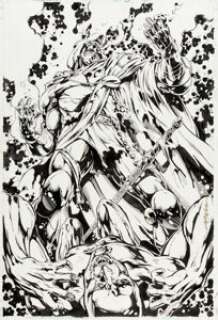 Sal Velluto and Steve Geiger Silver Surfer: Loftier Than Mortals #1 Dr. Doom Splash Page 7 Original Art (Marvel, 1999).