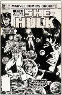 Mike Vosburg and Al Milgrom The Savage She-Hulk #14 Cover Original Art (Marvel, 1980).