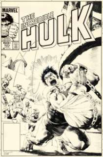 Mark Badger and Kevin Nowlan The Incredible Hulk #303 Cover Original Art (Marvel, 1985).