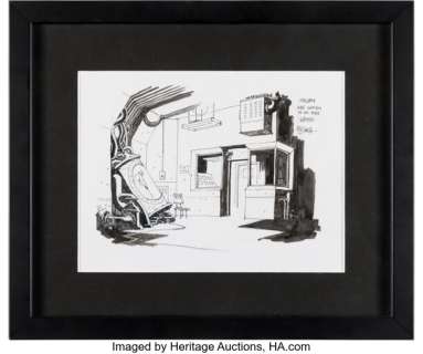 Hellboy (Columbia, 2004), Mike Mignola - Abe Sapien Concept Illustration Original Art.