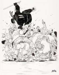 John Romita Jr. and Al Williamson Daredevil: The Man Without Fear #5 Splash Page 5 Original Art (Marvel, 1994). | Heritage