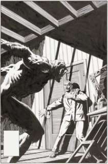 Tom Yeates The Saga of Swamp Thing #21 Cover Re-Creation Original Art (DC, 2000).