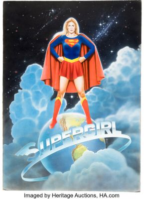 Chris Achilleos Supergirl Movie Poster Concept Painting Original Art (Warner Brothers/DC, 1984).