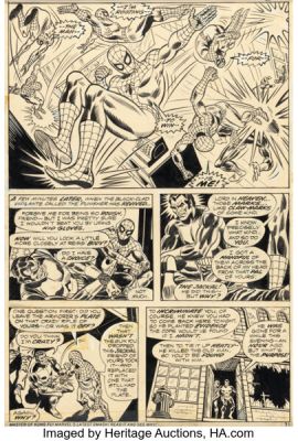 Ross Andru, Frank Giacoia, and Dave Hunt The Amazing Spider-Man #129 Punisher First Appearance Issue Story Page 18 Original Art (Marvel, 1974). | Heritage
