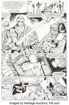 Rob Liefeld The New Mutants #100 Shatterstar First Full Appearance Issue Story Page 14 Original Art (Marvel, 1990). | Heritage