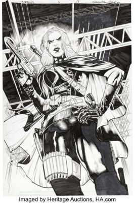 Marcelo Ferreira and Roberto Poggi Morbius #1 Elizabeth Nikos First Appearance Splash Page 18 Original Art (Marvel, 2020). | Heritage
