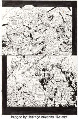 Greg Capullo and Mark Pennington Angela #3 Spawn Story Page 8 Original Art (Image, 1995).