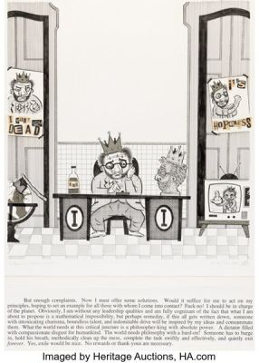 Ivan Brunetti Schizo #2 Splash Page 40 Original Art (Fantagraphics, 1996).