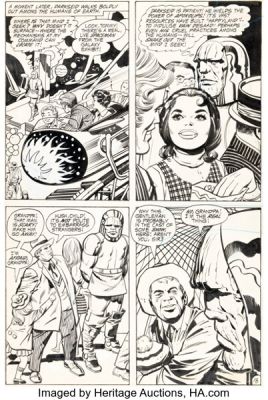 Jack Kirby and Vince Colletta Forever People #4 Darkseid Story Page 13 Original Art (DC, 1971). | Heritage