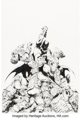 Greg Capullo DCeased #1 Batman Cover Original Art (DC, 2019).