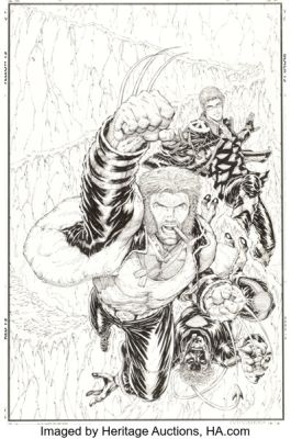 Ian Churchill Wizard Special Edition: X-Men Spectacular Cover Original Art (Wizard, 2001).
