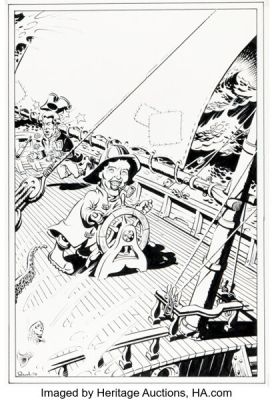 Rand Holmes Georgia Straight Cover Original Art (Overstory Media Group, 1978). | Heritage