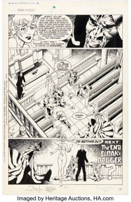 Rick Leonardi and Terry Austin Cloak and Dagger #1 Story Page 23 Original Art (Marvel, 1985). | Heritage