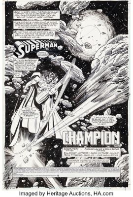 Jackson "Butch" Guice and Denis Rodier Action Comics #696 Splash Page 1 Original Art (DC, 1994). | Heritage