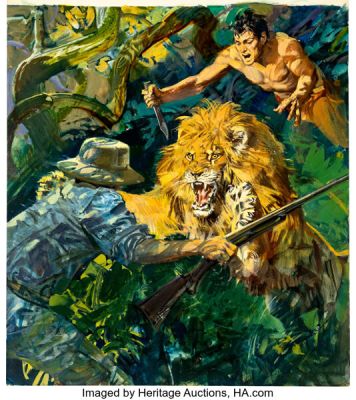 Giorgio De Gaspari Tarzan and the Castaways Cover Original Art (Four Square Books, 1966). | Heritage