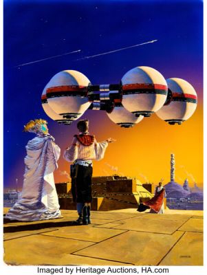 Manchu (Philippe Bouchet) Space Opera Cover Original Art (Folio, 2003). | Heritage