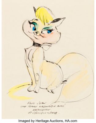 Gay Purr-ee Mewsette Sketch by Chuck Jones Original Art (UPA, 1962). | Heritage