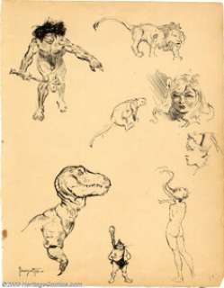 Frank Frazetta - Original Sketches, Beauties and Beasts (undated). Frank Frazetta’s sketches are playgrounds for - | Heritage