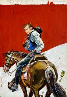 FRANCO DONATELLI - Original cover for Pecos Bill n. 12. Cm. 25x36,5. Gouache. Signed. Mint. Code 758.