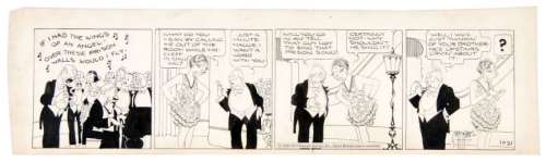 â€œBRINGING UP FATHERâ€ DAILY COMIC STRIP ORIGINAL ART W/ JIGGS AND MAGGIE. | Hake’s