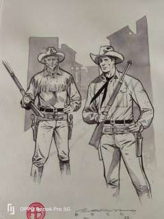 Bocci, Alessandro | Bocci, Alessandro - disegno originale "Tex & Kit" | Catawiki