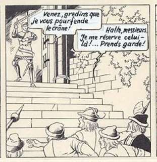 De Moor, Bob | De Moor, Bob - 1 Page originale + album de luxe - De Leeuw van Vlaanderen / Le Lion de Flandre - (p.23) - 1949 | Catawiki