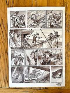 Vastra, Sébastien - 1 Original colour page - Jim Hawkins T2 - Sombres héros de la mer - 2018 | Catawiki