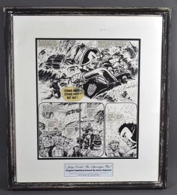 Lot 291 - Judge Dredd: The Apocalypse War, Original Published Artwork by Carlos Ezquerra, from the comic | misc / divers
