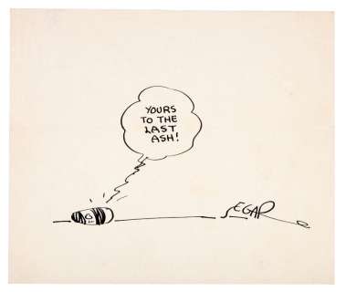 POPEYE CREATOR â€œ YOURS TO THE LAST ASH! SEGARâ€ ORIGINAL ART. | Hake’s