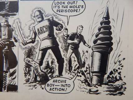 Kearon, Edward - 1 Original page - Archie de man van staal - Archie and the Mole man - 1964 | Catawiki