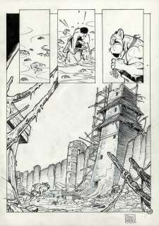 Planche originale 33 de Solo, tome 1 Les survivants du chaos par Oscar MARTIN