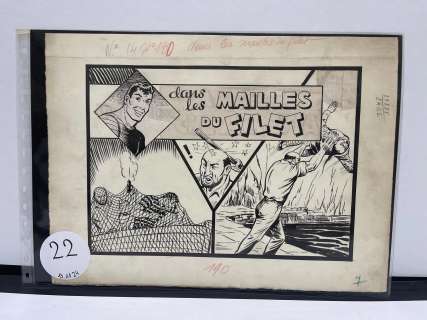 Edgardo DELL’ACQUA. « Jim Taureau ». 2 couvertures. Encre de Chine… | misc / divers