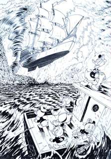 Bas Heymans - 1 Original drawing - Donald Duck - The flying Dutchman - 2024 | Catawiki