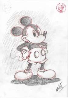 Millet - 1 Original drawing - Mickey Mouse - Vintage style - 2024 | Catawiki