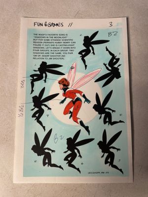 WASP from AVENGERS art original color guide SPLASH fun games #11 1980 MARVEL | eBay US (Buy It Now)