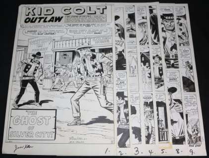 Jack Keller - kid colt outlaw #102 complete seven page story - la - ‘the ghost of silver city! ‘ - 1962